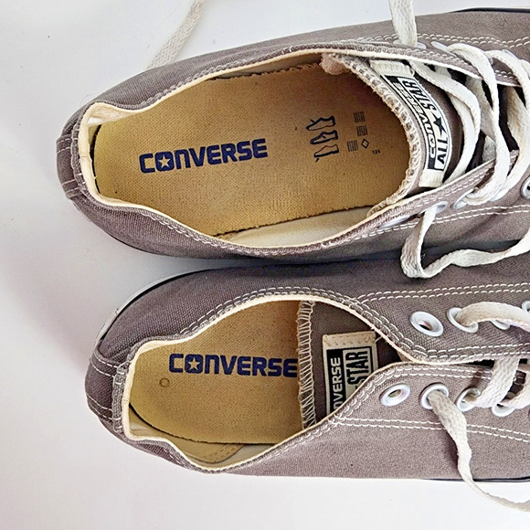 Converse All Star Low-top Gray Sneaker Shoes Men's Size 10 Women's size 12 - Picture 6 of 8